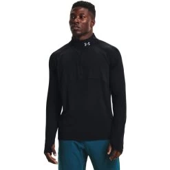 Under Armour Men's Qualifier Run 2.0 Half Zip Top Black / Reflective