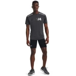 Under Armour Men's Fly Fast Half Tights Black / Reflective -Outdoor Clothing Store s7.v5 1367939 001 fsf