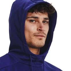 Under Armour Men's Armour Fleece® Hoodie Sonar Blue / Black -Outdoor Clothing Store s7.v5 1373353 468 hood