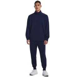 Under Armour Men's Fleece® ¼ Zip Midnight Navy / Black -Outdoor Clothing Store s7.v5 1373358 410 fsf