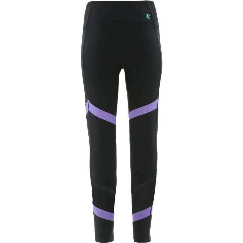 Women's Savannah 7/8 Leggings Black / Purple 2 Women's Savannah 7/8 Leggings Black / Purple - Image 2