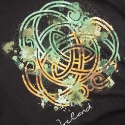 Celtic Knot T-Shirt (Black/Green/White/Orange) -Outdoor Clothing Store trad celtic knot tee blk green wht tan 3