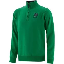 Trad Craft Men's Notre Dame Ireland Half Zip Top Emerald