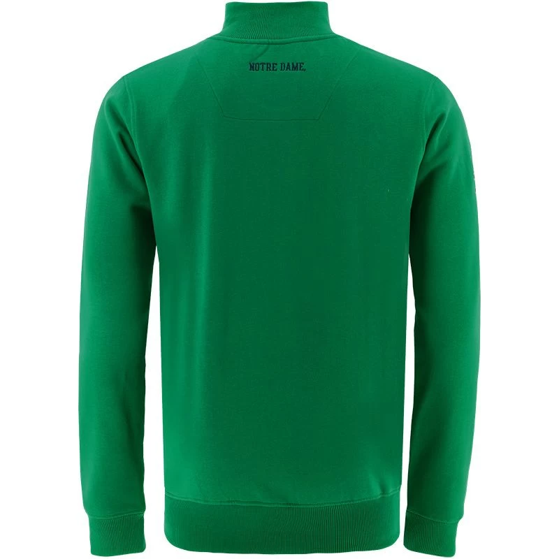 Trad Craft Men's Notre Dame Ireland Half Zip Top Emerald 2 Trad Craft Men's Notre Dame Ireland Half Zip Top Emerald - Image 2