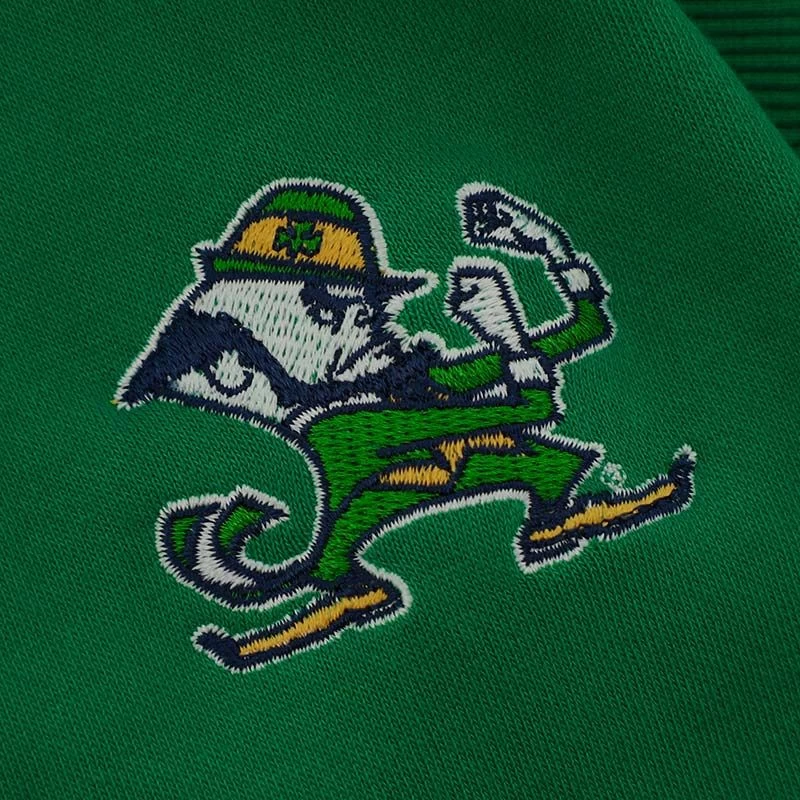 Trad Craft Men's Notre Dame Ireland Half Zip Top Emerald 6 Trad Craft Men's Notre Dame Ireland Half Zip Top Emerald - Image 6