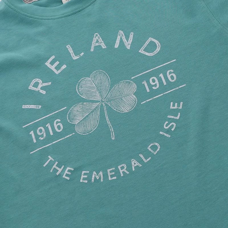 Trad Craft Women's Emerald Isle 1916 T-Shirt Ocean Green 3 Trad Craft Women's Emerald Isle 1916 T-Shirt Ocean Green - Image 3