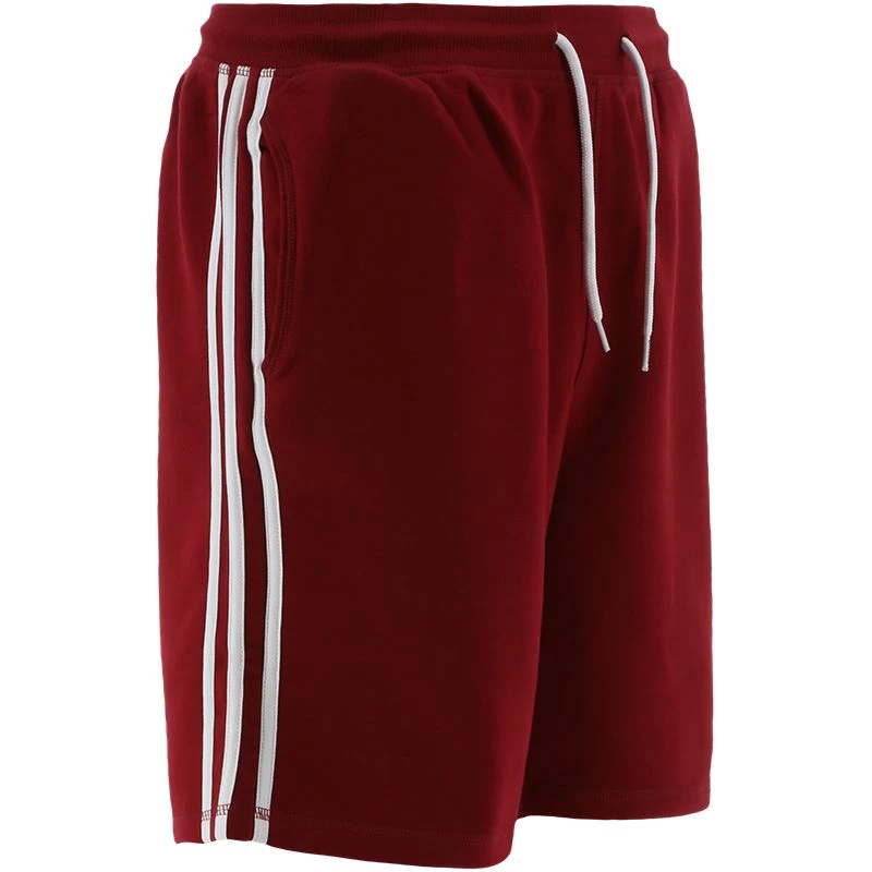 Men's Trigger French Terry Leisure Shorts Maroon 2 Men's Trigger French Terry Leisure Shorts Maroon - Image 2