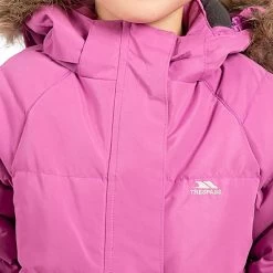 Trespass Kids' Unique Water Resistant Padded Jacket Deep Pink -Outdoor Clothing Store unique fcjkratr0009 dpi m04