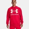 Under Armour Men's Rival Fleece Big Logo Hoodie Red / Onyx White