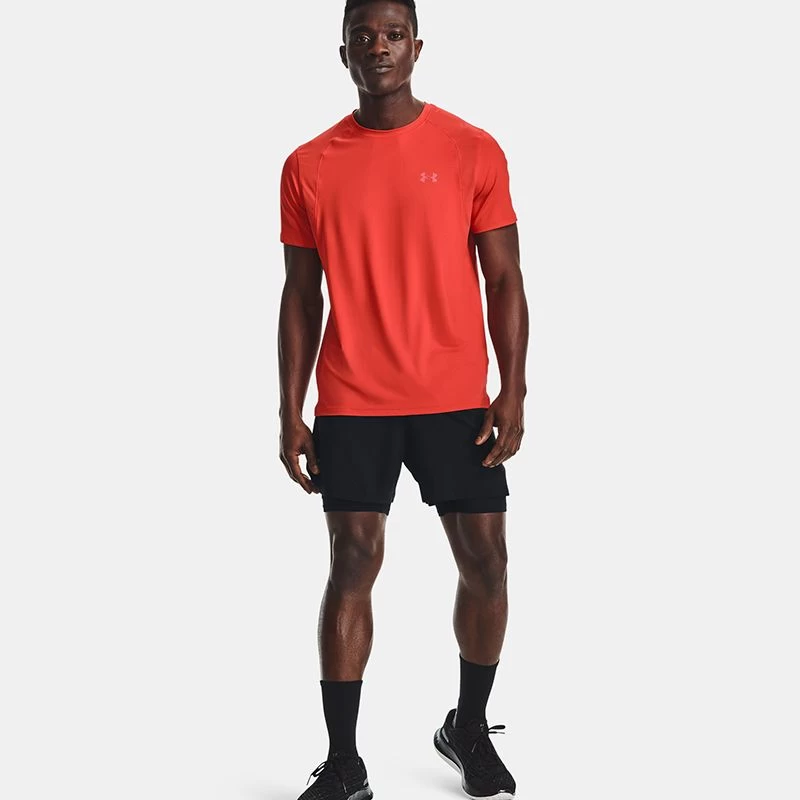 Under Armour Men's Iso-Chill Run 2-in-1 Shorts Black / Black / Reflective 5 Under Armour Men's Iso-Chill Run 2-in-1 Shorts Black / Black / Reflective - Image 5