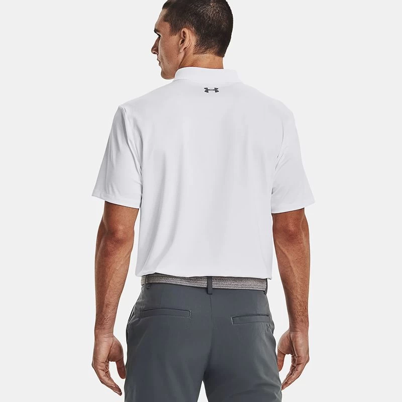 Under Armour Men's Performance 3.0 Polo White / Pitch Grey 2 Under Armour Men's Performance 3.0 Polo White / Pitch Grey - Image 2