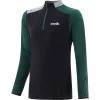 Men's Zack Brushed Half Zip Top Black / Green / Grey